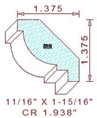 Crown 1-15/16" Crown 1-15/16"