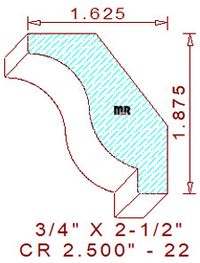 Crown 2-1/2" - 22 Crown 2-1/2" - 22
