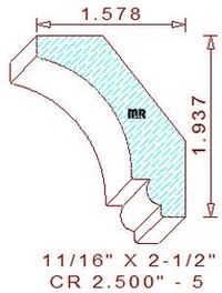 Crown 2-1/2" - 5 