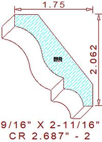Crown 2-11/16" - 2 Crown 2-11/16" - 2