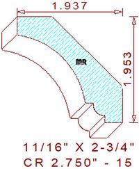Crown 2-3/4" - 15 Crown 2-3/4" - 15