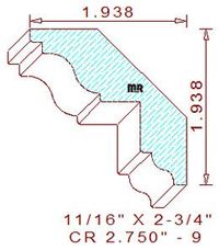 Crown 2-3/4" - 9 Crown 2-3/4" - 9