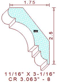 Crown 3-1/16" - 8 Crown 3-1/16" - 8
