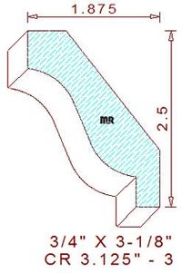 Crown 3-1/8" - 3 Crown 3-1/8" - 3