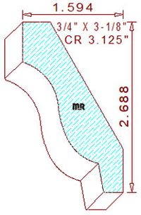 Crown 3-1/8" Crown 3-1/8"