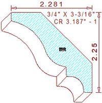 Crown 3-3/16" - 1 Crown 3-3/16" - 1