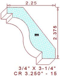 Crown 3-1/4" - 15 Crown 3-1/4" - 15