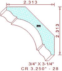Crown 3-1/4" - 28 Crown 3-1/4" - 28