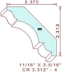 Crown 3-5/16" - 4 Crown 3-5/16" - 4