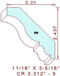 Crown 3-5/16" - 5 Crown 3-5/16" - 5
