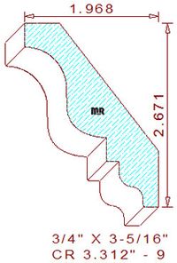 Crown 3-5/16" - 9 Crown 3-5/16" - 9