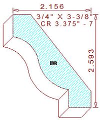 Crown 3-3/8" - 7 Crown 3-3/8" - 7