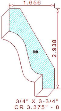 Crown 3-3/8" - 8 Crown 3-3/8" - 8