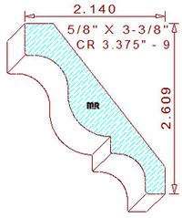 Crown 3-3/8" - 9 Crown 3-3/8" - 9