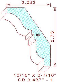 Crown 3-7/16" - 1 Crown 3-7/16" - 1