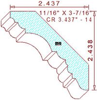 Crown 3-7/16" - 14 Crown 3-7/16" - 14