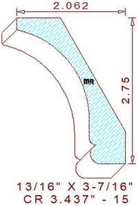 Crown 3-7/16" - 15 Crown 3-7/16" - 15