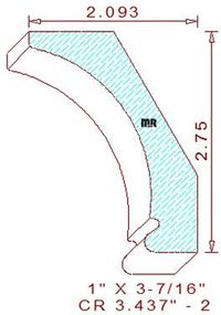 Crown 3-7/16" - 2 Crown 3-7/16" - 2