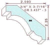Crown 3-7/16" - 3 Crown 3-7/16" - 3
