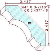 Crown 3-7/16" - 6 Crown 3-7/16" - 6