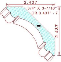 Crown 3-7/16" - 7 Crown 3-7/16" - 7