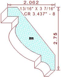Crown 3-7/16" - 8 Crown 3-7/16" - 8