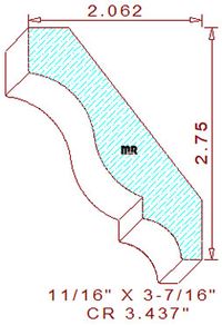 Crown 3-7/16" Crown 3-7/16"