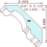 Crown 3-1/2" - 10 Crown 3-1/2" - 10