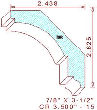 Crown 3-1/2" - 15 Crown 3-1/2" - 15