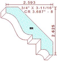 Crown 3-11/16" - 8 Crown 3-11/16" - 8