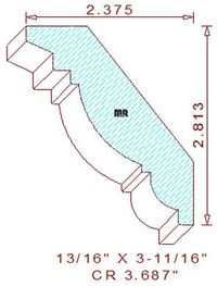Crown 3-11/16" Crown 3-11/16"