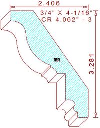 Crown 4-1/16" - 3 Crown 4-1/16" - 3