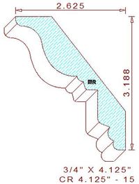 Crown 4-1/8" - 15 Crown 4-1/8" - 15