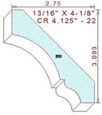 Crown 4-1/8" - 22 Crown 4-1/8" - 22