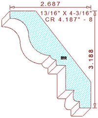 Crown 4-3/16" - 8 Crown 4-3/16" - 8