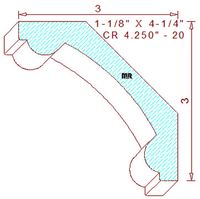 Crown 4-1/4" - 20 Crown 4-1/4" - 20