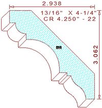 Crown 4-1/4" - 22 Crown 4-1/4" - 22