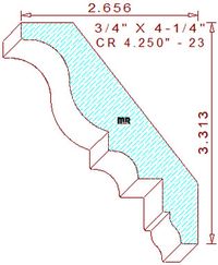 Crown 4-1/4" - 23 Crown 4-1/4" - 23