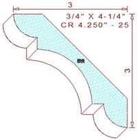 Crown 4-1/4" - 25 Crown 4-1/4" - 25