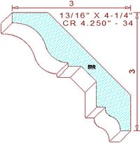 Crown 4-1/4" - 34 Crown 4-1/4" - 34