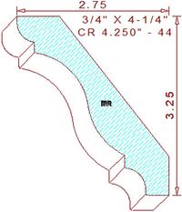 Crown 4-1/4" - 44 Crown 4-1/4" - 44