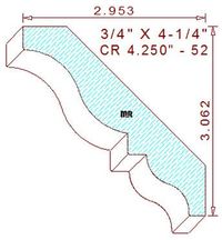 Crown 4-1/4" - 52 Crown 4-1/4" - 52