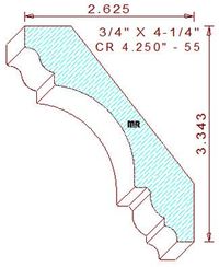 Crown 4-1/4" - 55 Crown 4-1/4" - 55