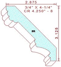Crown 4-1/4" - 8 Crown 4-1/4" - 8