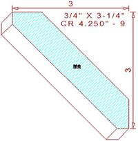 Crown 4-1/4" - 9 Crown 4-1/4" - 9