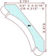 Crown 4-5/16" - 8 Crown 4-5/16" - 8