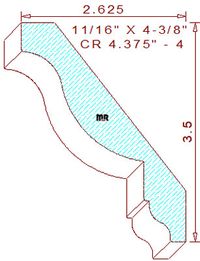 Crown 4-3/8" - 4 Crown 4-3/8" - 4