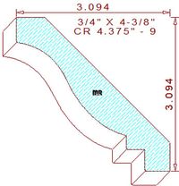 Crown 4-3/8" - 9 Crown 4-3/8" - 9