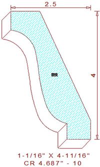 Crown 4-11/16" - 10 Crown 4-11/16" - 10