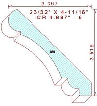 Crown 4-11/16" - 9 Crown 4-11/16" - 9